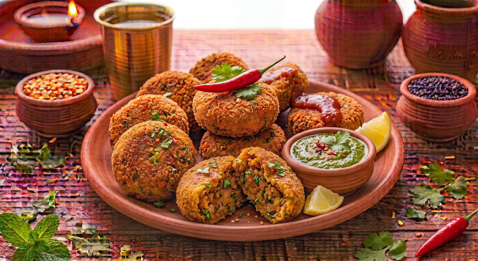 Photo of Banana Cutlets served with tomato sauce