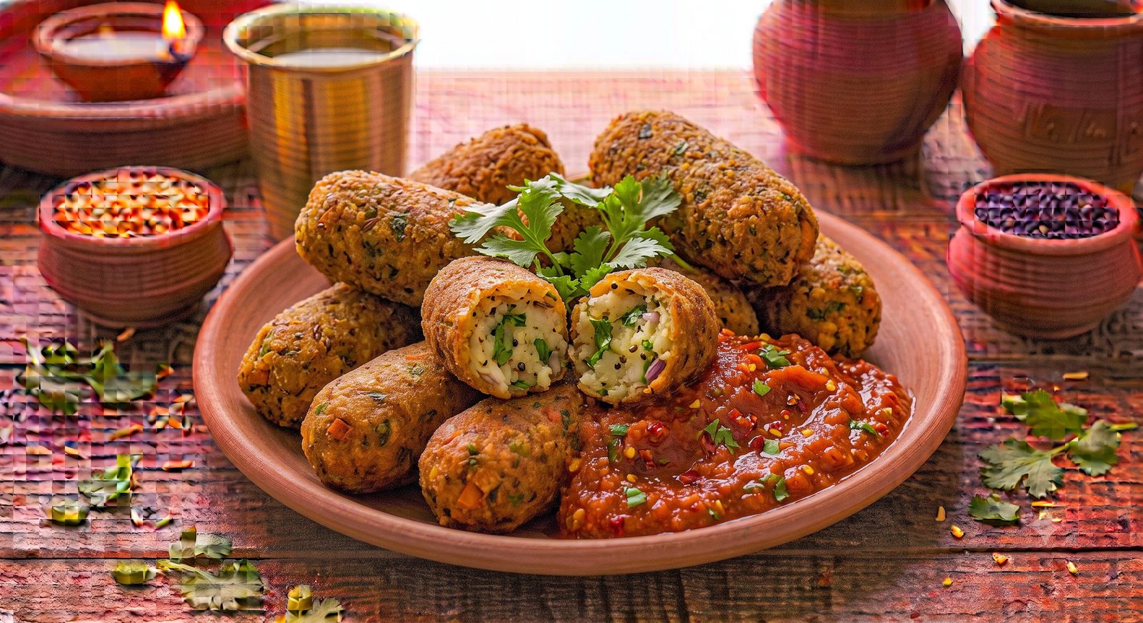 Photo of Bottle Gourd Kababs served on a plate
