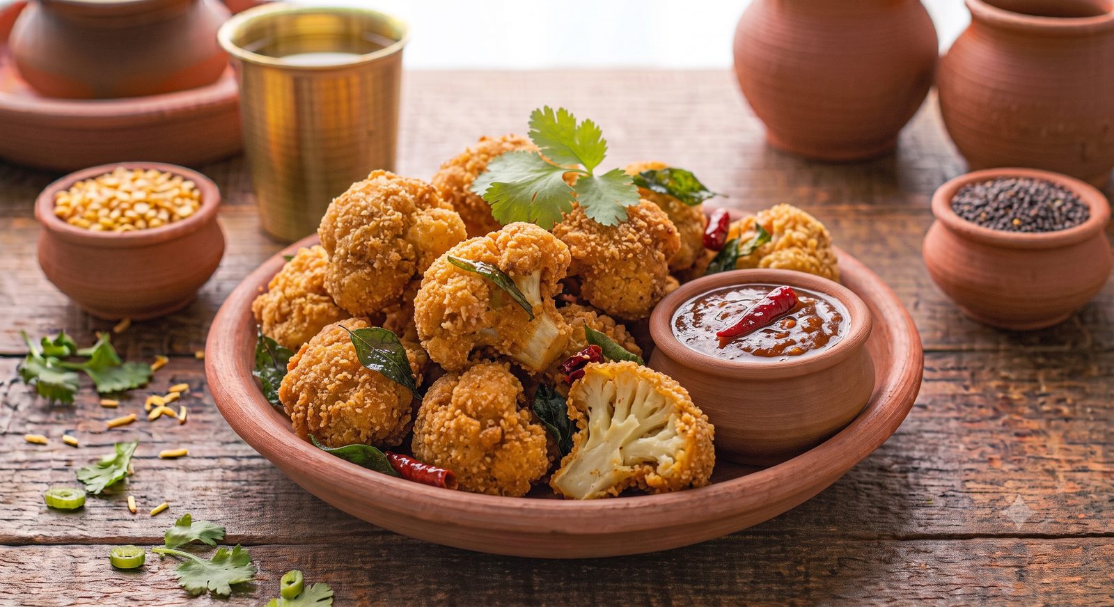 Photo of Cauliflower Fritters served on a plate