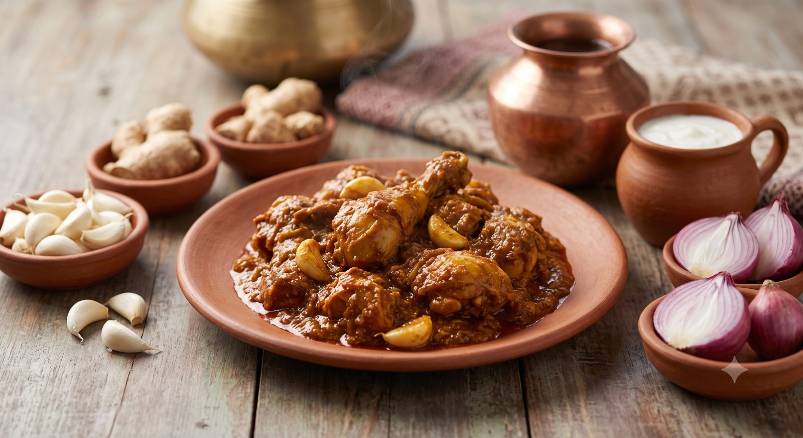 Photo of chicken masala served on a plate