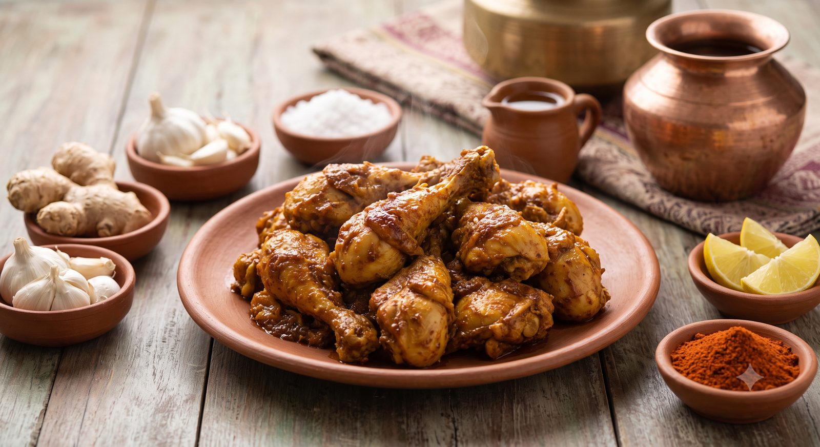 Photo of chicken roast served on a plate