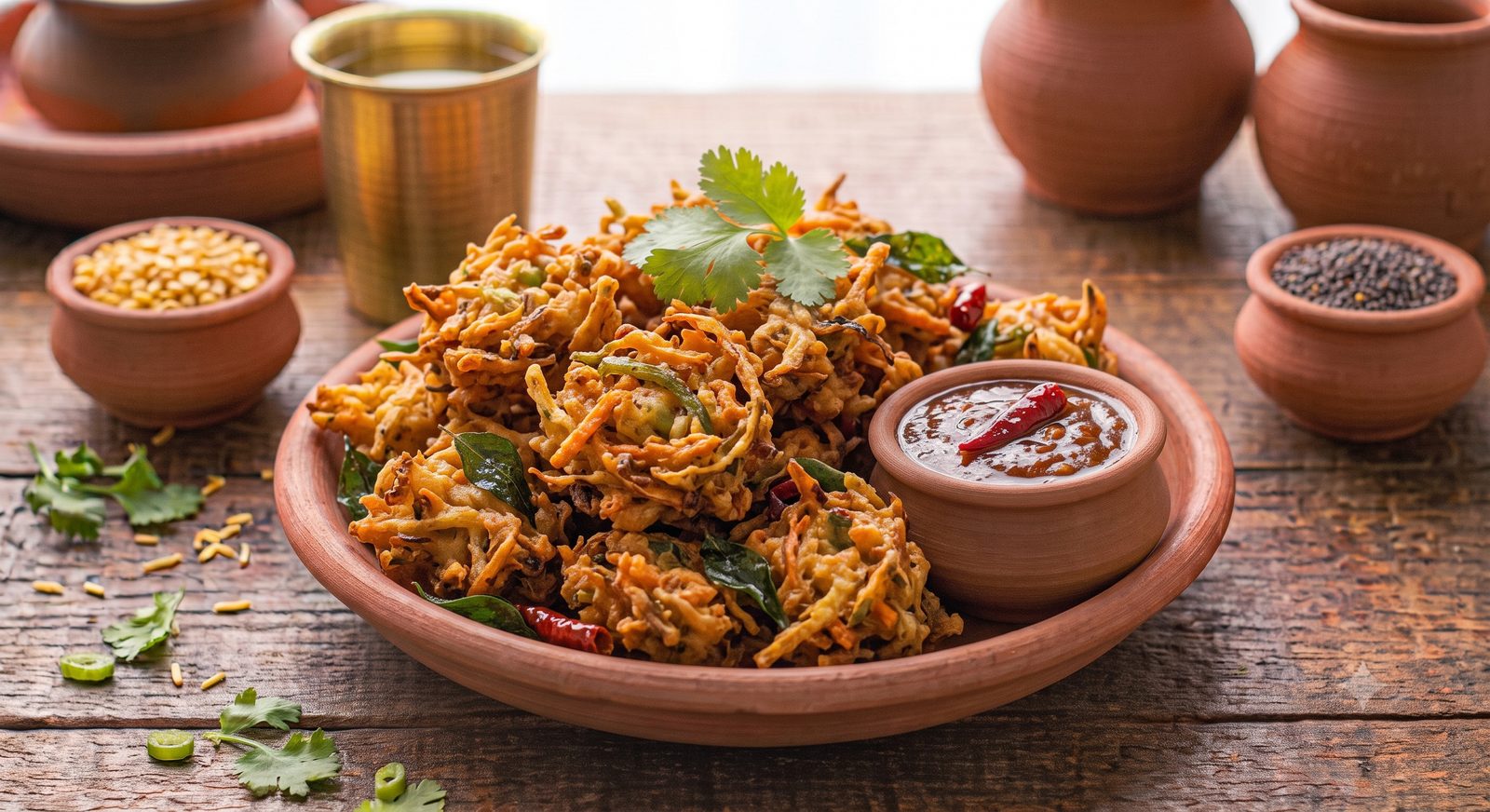 Photo of Chinese Vegetable Fritters served on a plate