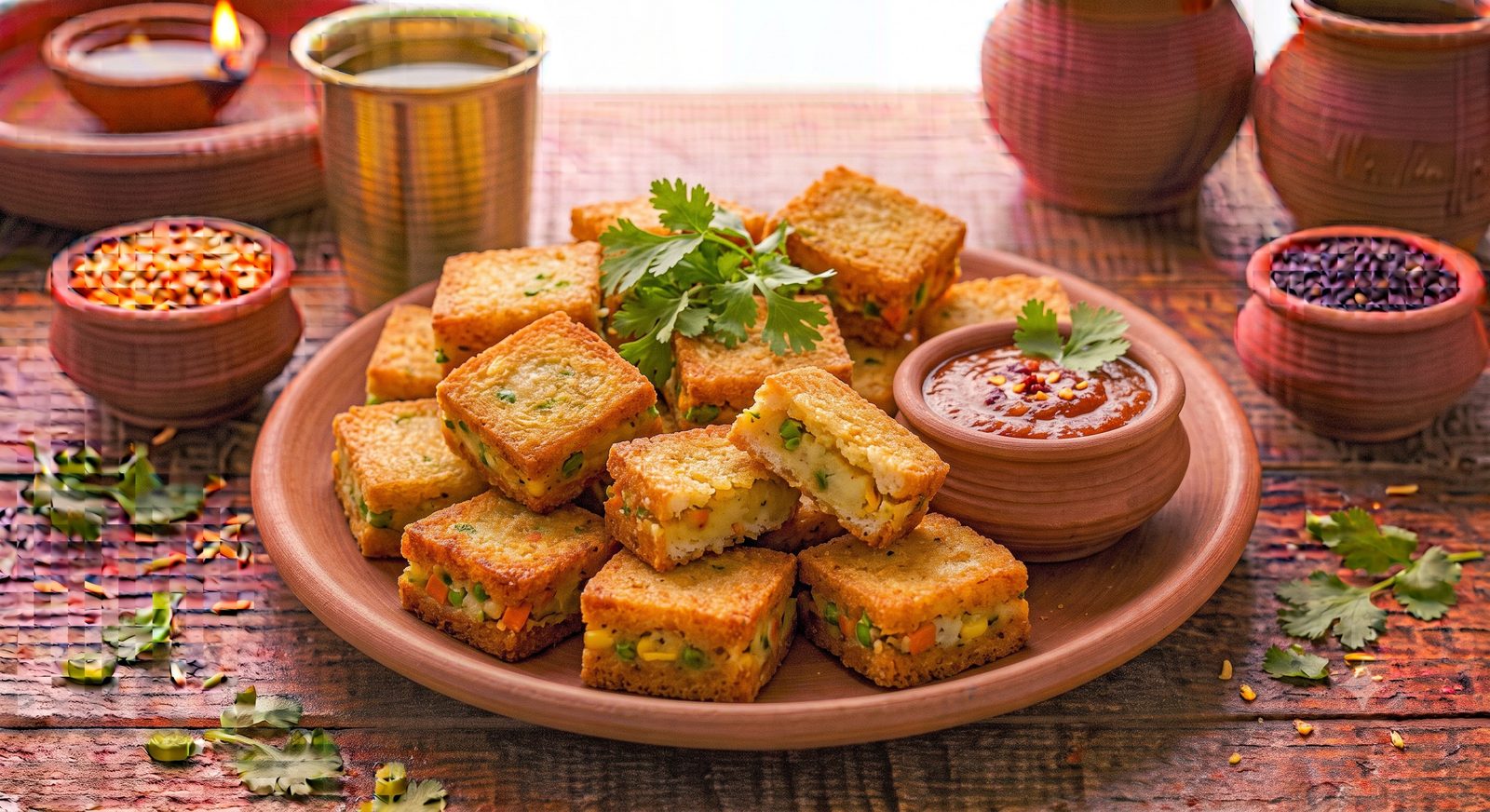 Photo of Crispy Toasts served on a plate