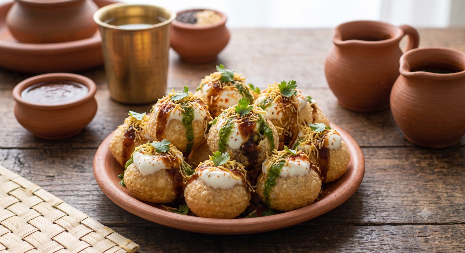 Photo of Curd Puri served on a plate