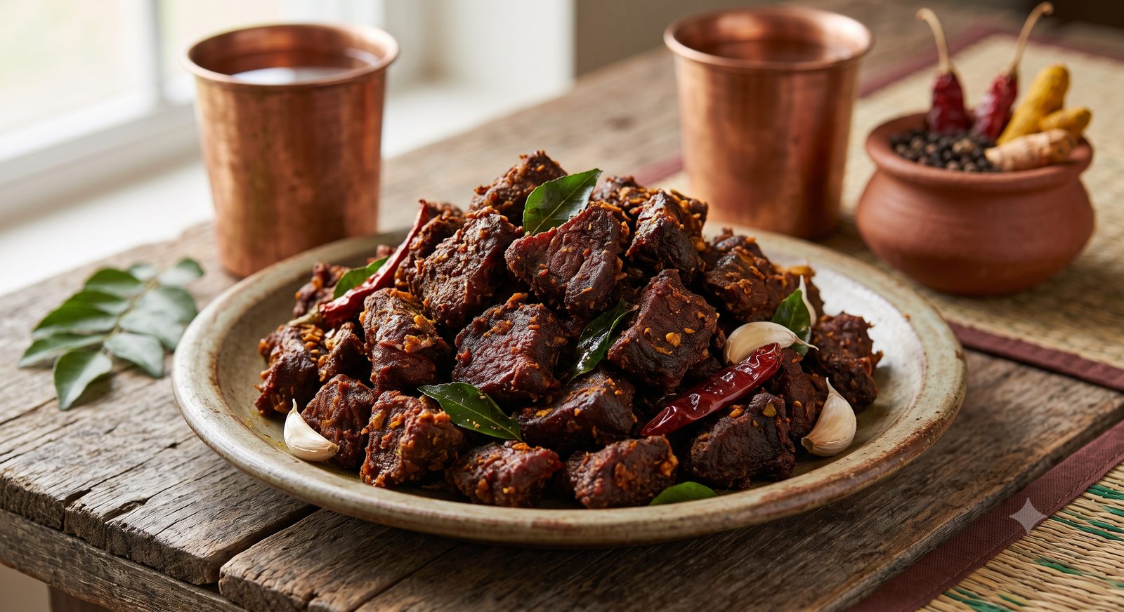Photo of dried salted meat served on a plate