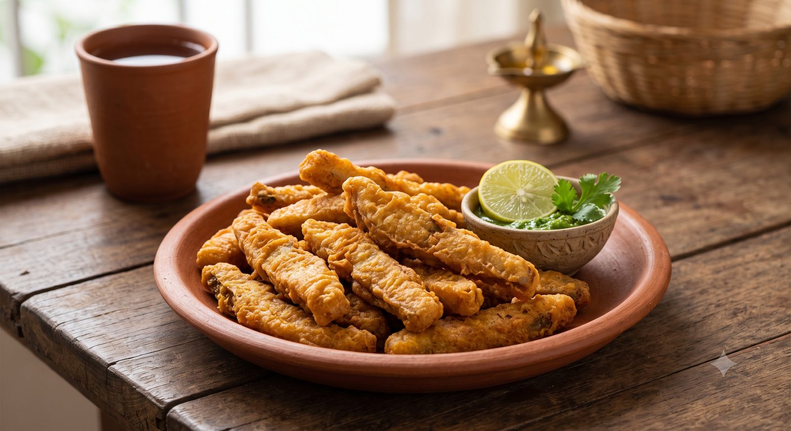 Photo of finger fish served with chutney
