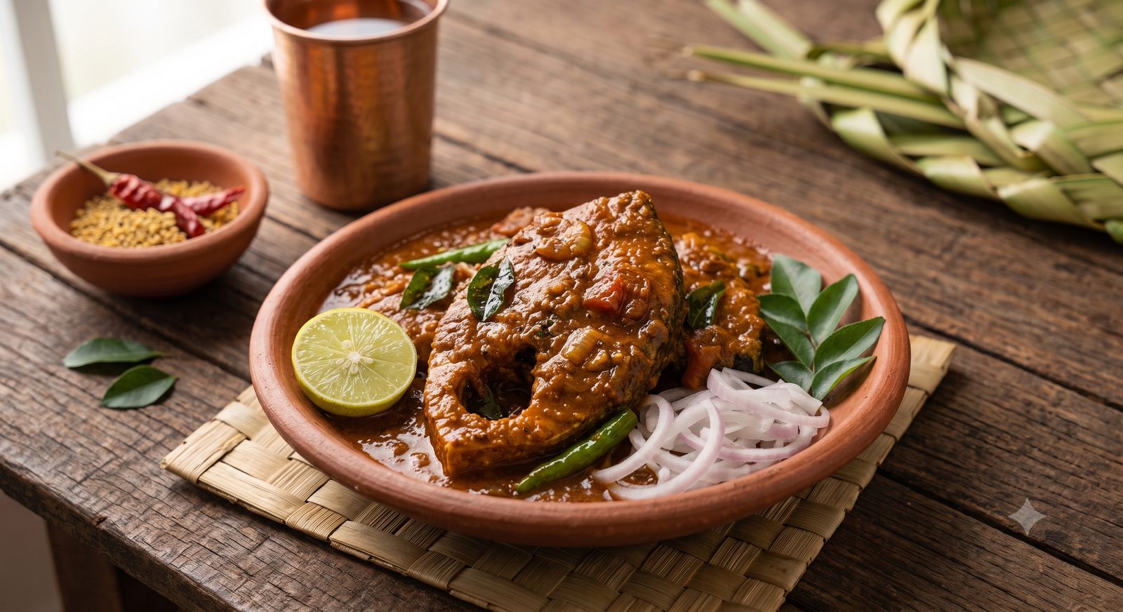 Photo of Kerala-style fish kuzhambu served on a plate