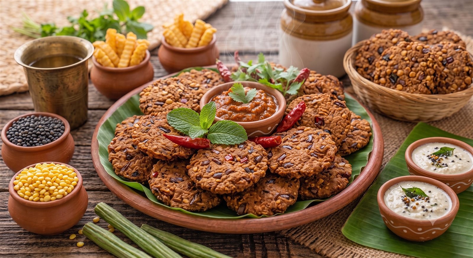 Photo of Masal Vadai served with coconut chutney
