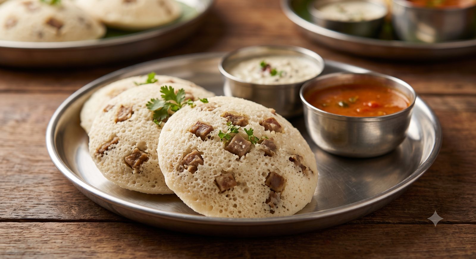 Photo of meat idli served on a plate