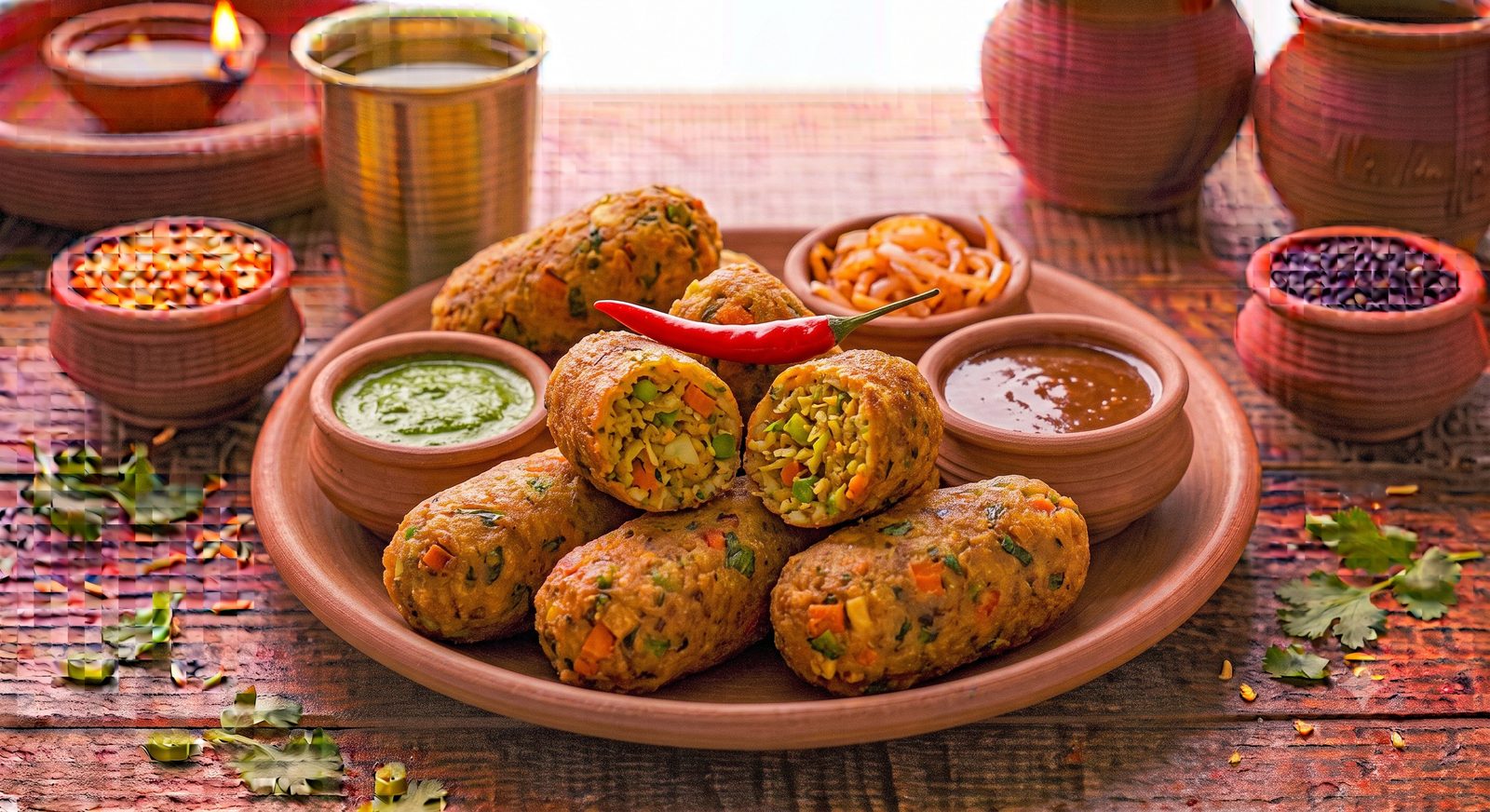 Photo of Mixed Vegetable Kabab served on a plate