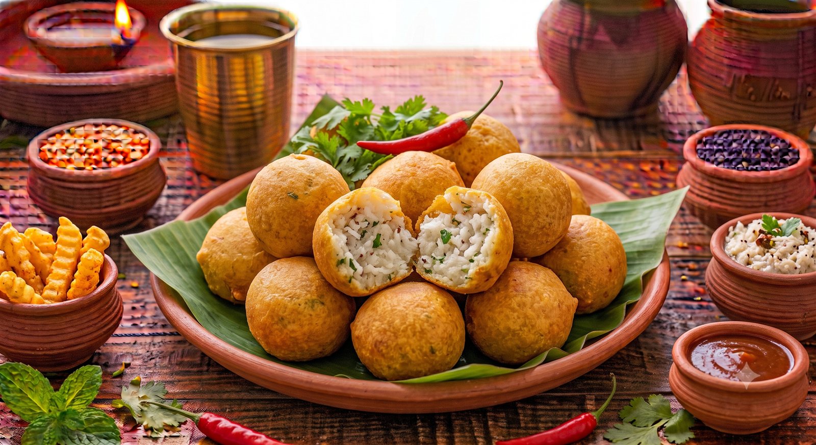 Photo of Mysore Bonda served with coconut chutney