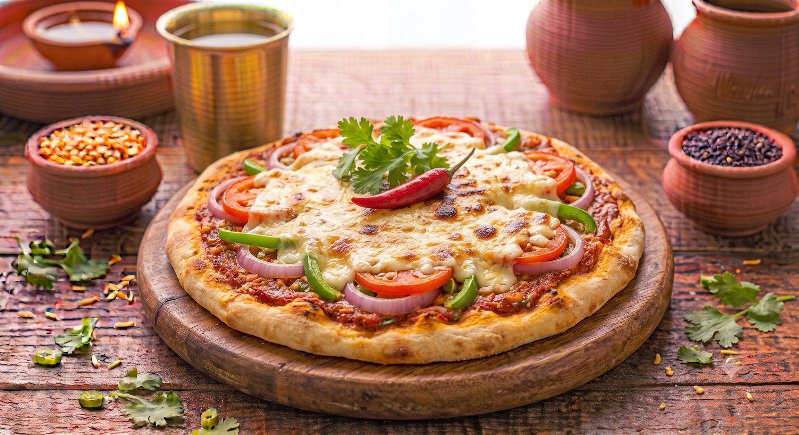 Photo of Pizza served on a plate