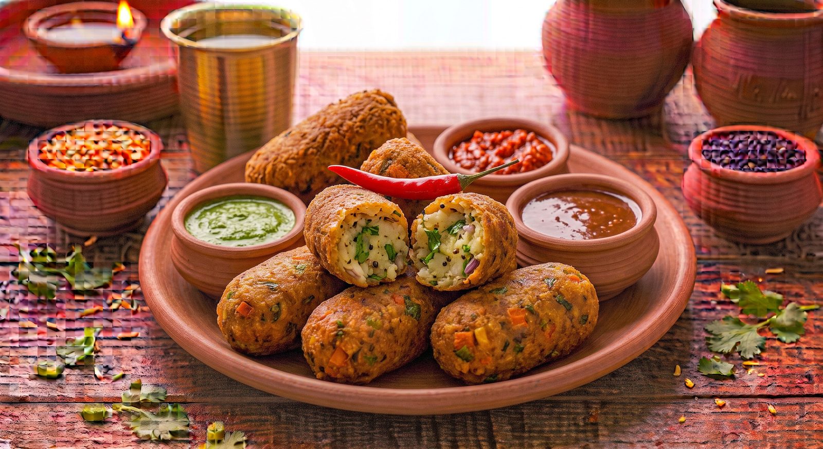 Photo of Potato Kababs served on a plate