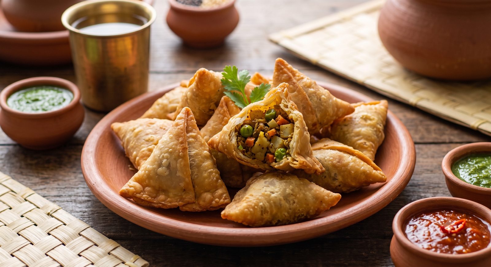 Photo of Punjabi Samosa served on a plate
