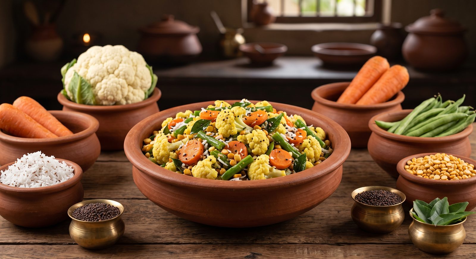 Photo of vegetable pratal served in a clay bowl